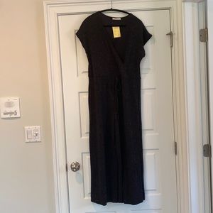 Wide leg ribbed jumpsuit